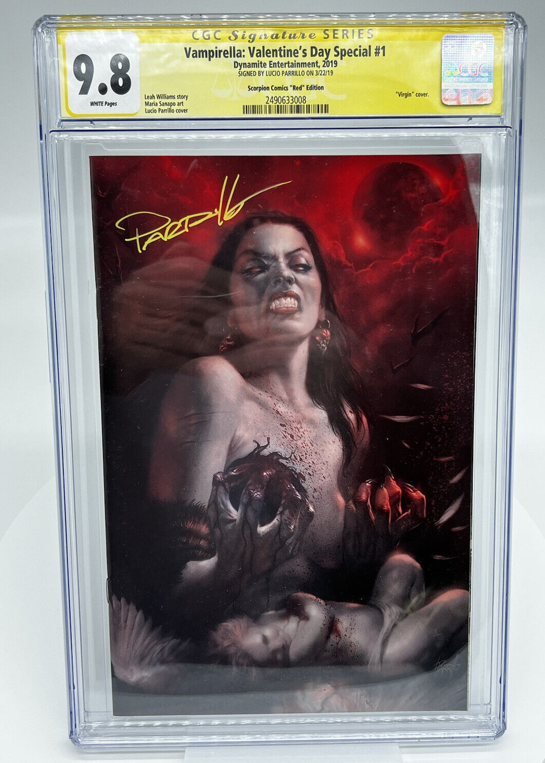 Vampirella Valentines Day Special  Lucio Parrillo  Virgin LTD 150 CGC 9.8 Signed