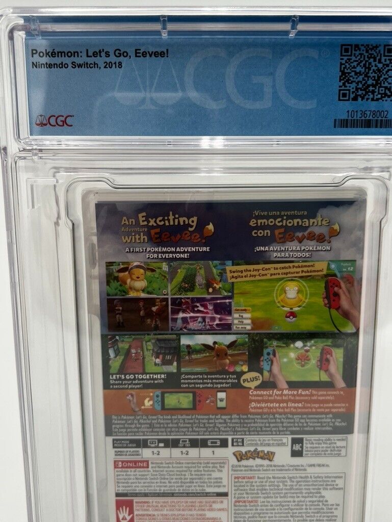 Pokemon Let's Go Eevee for Nintendo Switch SEALED GRADED CGC 9.8 VIDEO GAME NEW