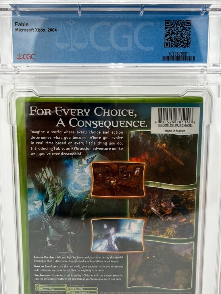 Fable for Xbox Original SEALED GRADED CGC 9.4 NEW VIDEO GAME