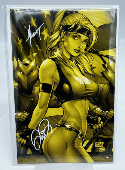 MORTAL KOMBAT Sonya Blade MIKE DEBALFO GOLD LTD AP#4/5 SIGNED 2x