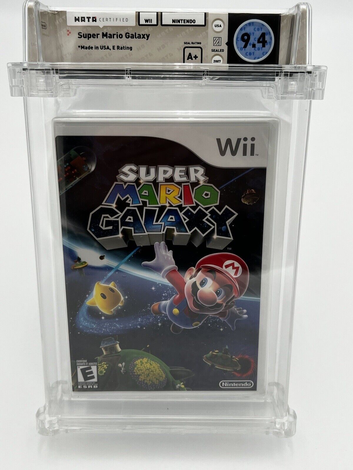 Super Mario Galaxy Video Game Nintendo Wii 2007 NEW SEALED GRADED 9.4 WATA