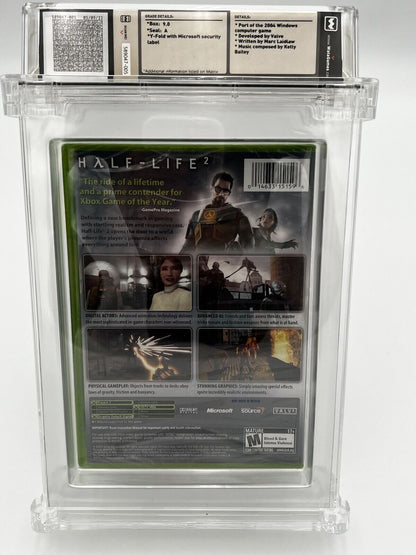 Half-Life 2 Video Game Xbox 2005 NEW SEALED GRADED WATA  9.0