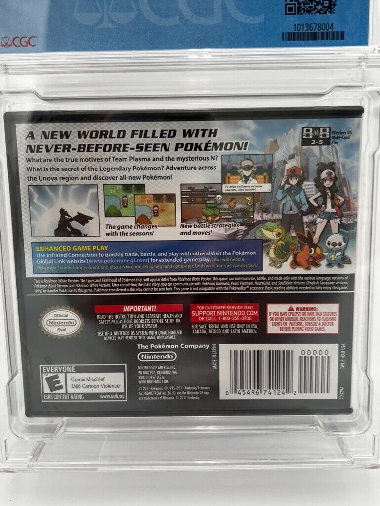 Pokemon White VERSION Nintendo DS SEALED GRADED CGC 9.6 NEW VIDEO GAME