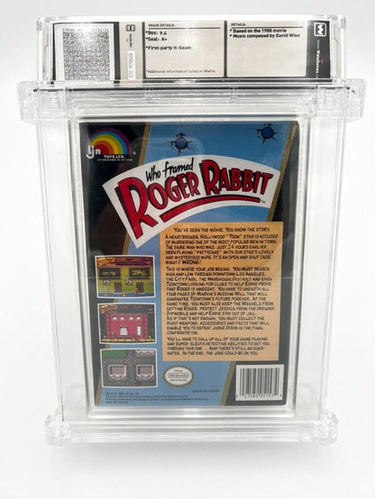 Who Framed Roger Rabbit (Nintendo Entertainment System, 1989) SEALED GRADED 9.4