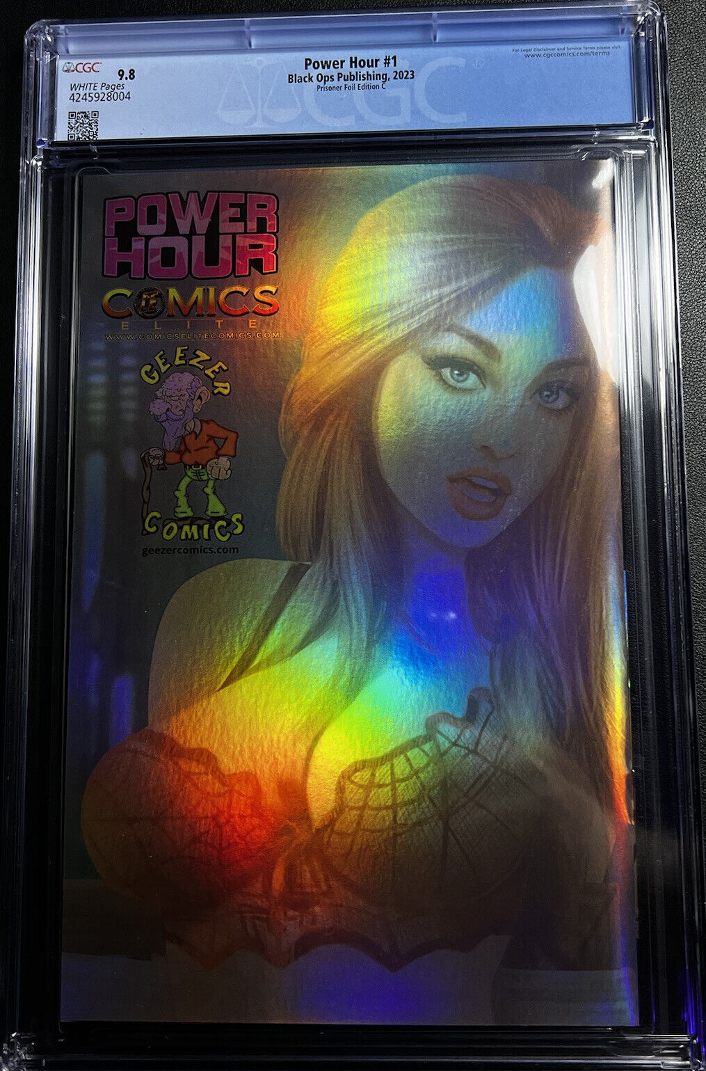 Power Hour 1 MARY JANE BLACK CAT Sidney Augusto FOIL LTD AP #4/10 GRADED CGC 9.8