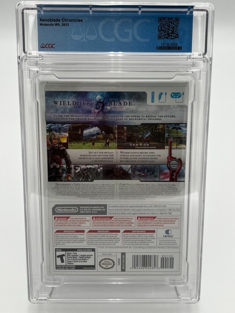 Xenoblade Chronicles Video Game for Nintendo Wii 2012 New Sealed Graded CGC 9.4