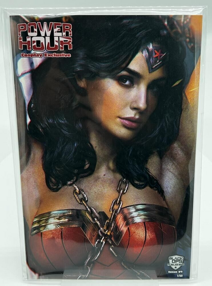 Power Hour #1 AMAZON Wonder Woman Shikarii LTD #1 OF 50 COA Close Up Trade Dress