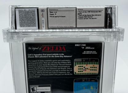 The Legend of Zelda Classic 1987  NES Game Boy Advance SEALED  GRADED WATA 6.5