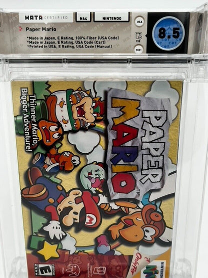 Paper Mario (Nintendo 64 Complete In Box) N64 CIB GRADED WATA 8.5