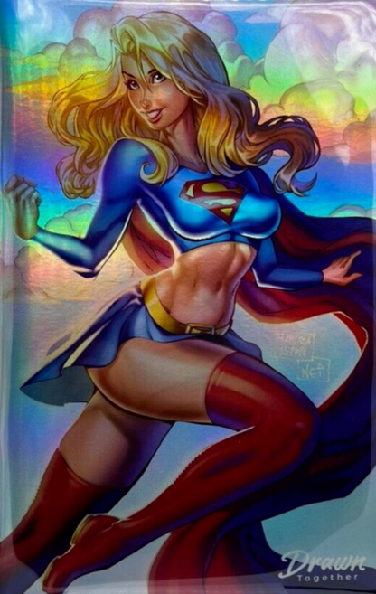 DRAWN TOGETHER SUPERGIRL MIKE DEBALFO MARISSA POPE FOIL LIMITED EDITION 10 COPYS