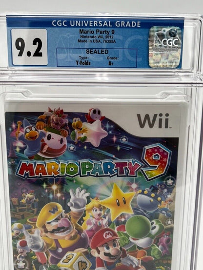 Mario Party 9 Nintendo Wii NEW SEALED GRADED CGC 9.2 VIDEO GAME WATA SUPER BROS