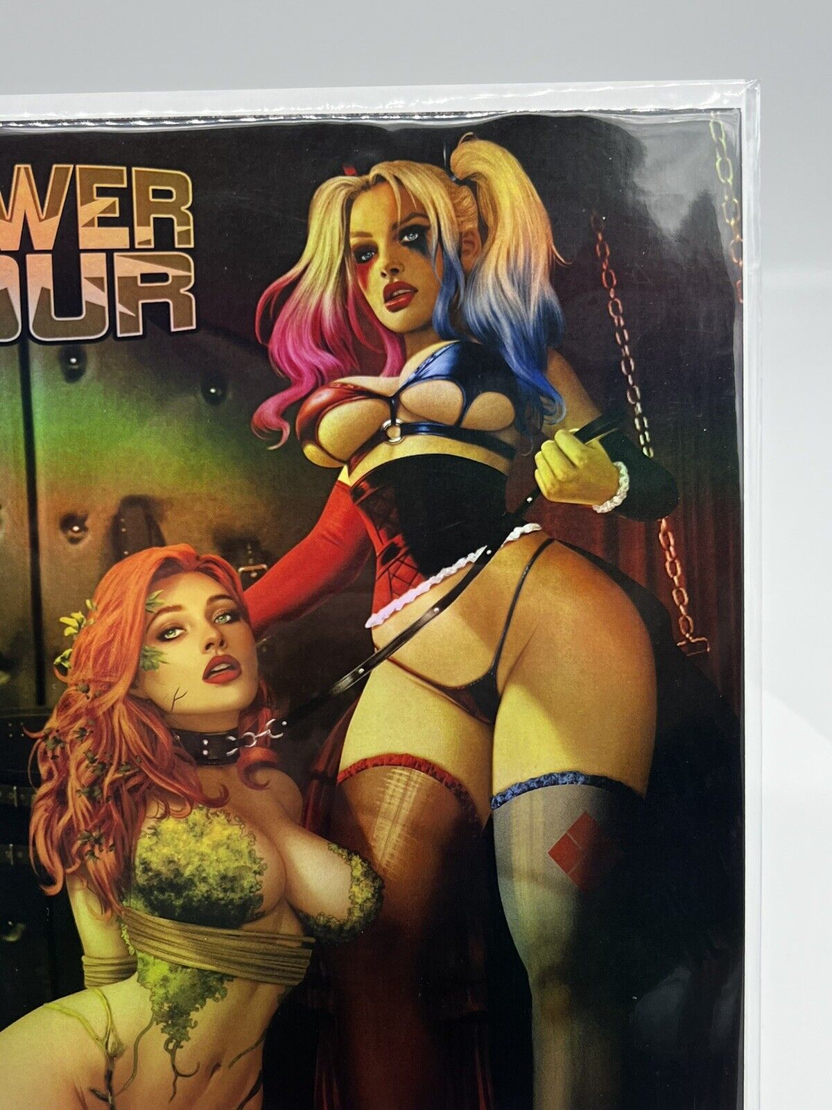 POWER HOUR HARLEY QUINN POISON IVY LEASHED SIDNEY AUGUSTO FOIL LIMITED #4/20