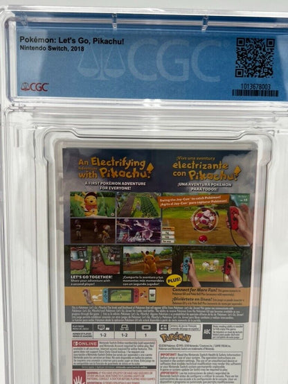 Pokemon Let's Go Pikachu for Nintendo Switch SEALED GRADED CGC 9.2 VIDEO GAME