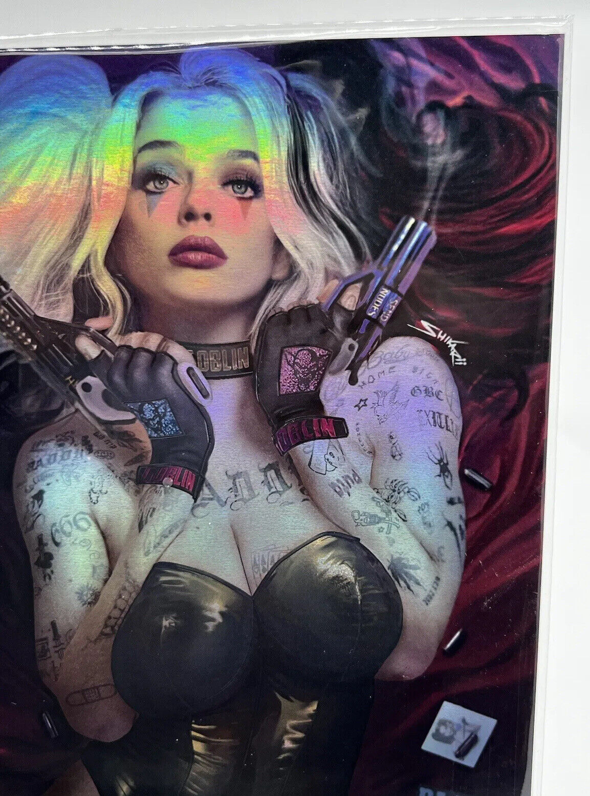 HARDLEE THINN PLAYTIME NOV 22′ SHIKARII VIRGIN FOIL LIMITED #3/10 Harley Quinn