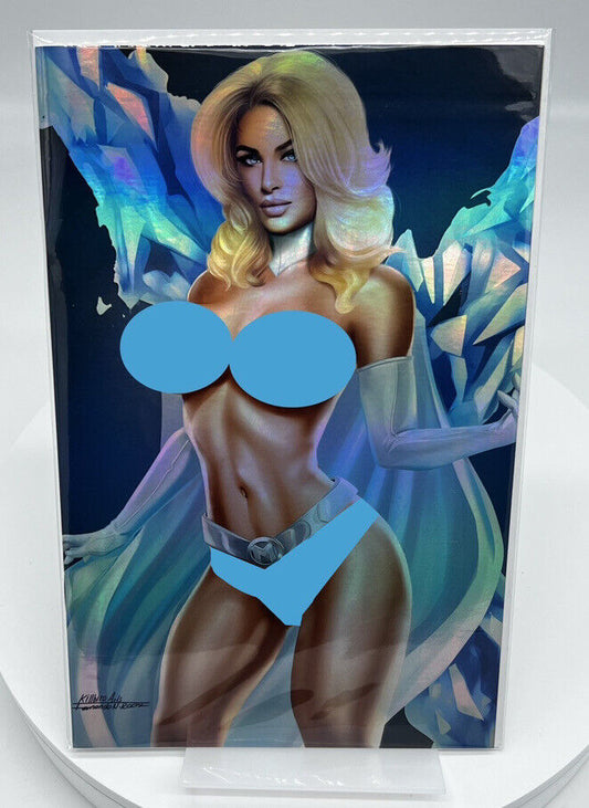 M HOUSE EMMA FROST X-MEN ICE QUEEN FERNANDO ROACHA VIRGIN FOIL LIMITED 20