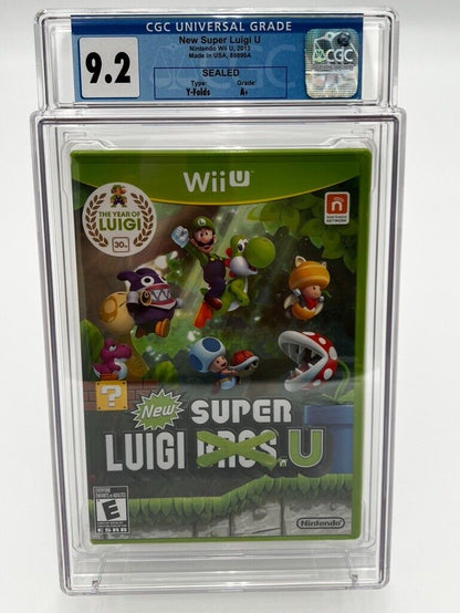 New Super Luigi U Nintendo Wii U NEW SEALED GRADED CGC 9.2 VIDEO GAME WATA