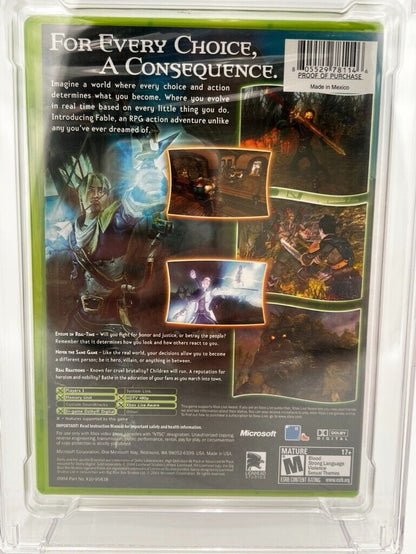 Fable for Xbox Original SEALED GRADED CGC 9.4 NEW VIDEO GAME