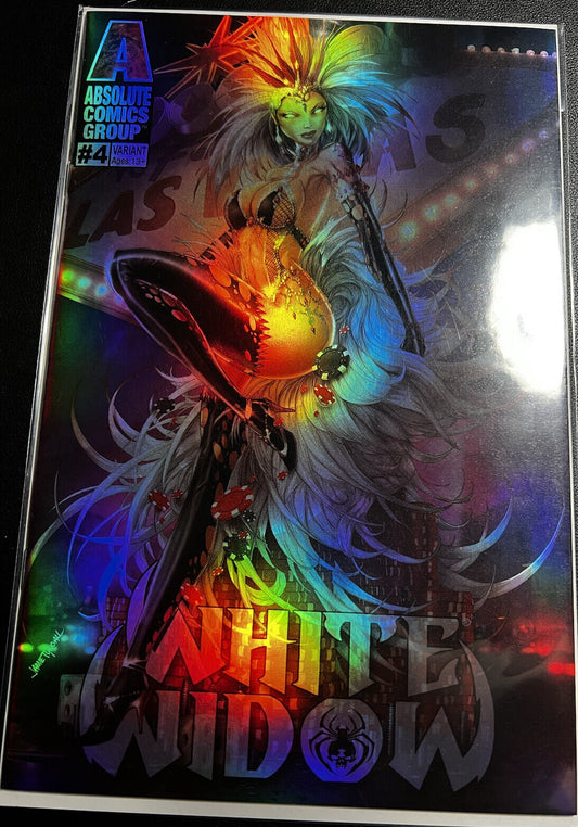 White Widow #4 Jamie Tyndall Las Vegas Metallic Foil LIMITED EDITION 500 COPIES